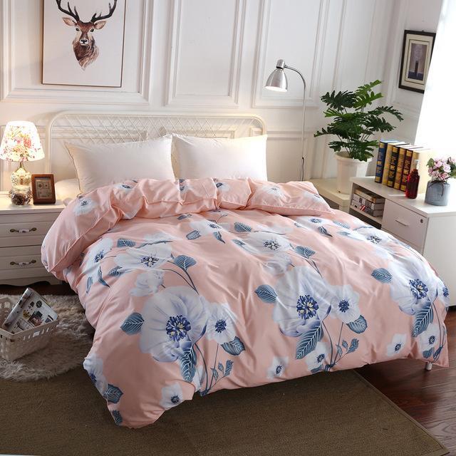 Floral pink bedsheet